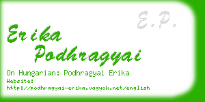 erika podhragyai business card